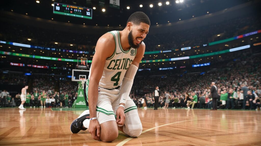 Jayson Tatum Injury Scare Celtics Star Faces MRI After Game 4 Exit vs Knicks