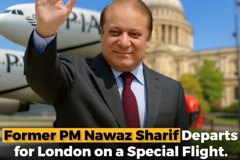 Mian Nawaz Sharif Departs for London to Spend Eid with Family and Undergo Medical Check-Up