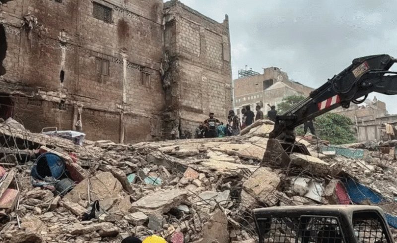 Pakistan building collapse site cleared with 27 dead